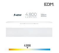 Regleta led 48w 4000k luz dia 4800lm 12x120x4,5cm edm