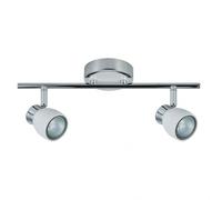 regleta para baño modelo chacho con 2 focos orientables blanco-cromo