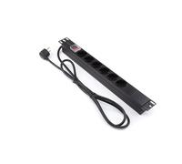 Regleta rack 19' 6 x schuko con interruptor lapara networking