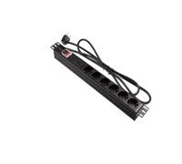 Regleta rack 19' 6 x schuko con interruptor y protección lapara net