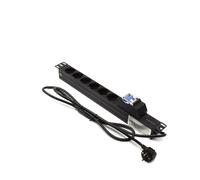 Regleta rack 19' 6 x schuko con magnetotérmico y protección lapa