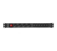 Regleta Salicru SPS 4F+6F PDU para Rack 19" con Interruptor y Protección Infantil