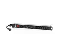 Salicru Regleta PDU SPS 4F+6F para Rack 19" con interruptor y protección infantil