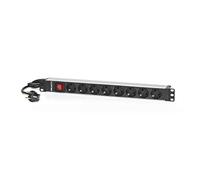 Salicru Regleta PDU SPS 8F - 8 tomas Schuko con interruptor para rack 19 pulgadas