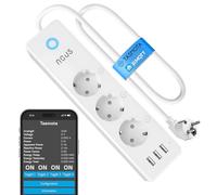 Regleta Tasmota con concentrador USB - Nous A5T - ESP8266 WiFi Montaje en Pared Enchufe múltiple 15 A Smart WiFi Enchufe múltiple con Contador de Corriente, Temporizador ioBroker Home Assistant Alexa