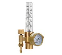 Regulador de Caudalímetro de Argón, Medidor de Gas de Latón PC + H59, Regulador de Soldadura con Manómetro Adecuado para Cilindro de Gas de Soldadura por de Argón TIG M12 X 1