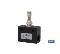 Regulador de flujo unidireccional en linea h-h r-1/8