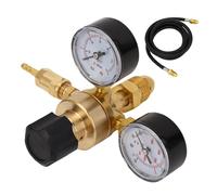 Regulador de gas CO2 argón de latón CGA580 Entrada 5/8 18unf Salida con manguera de 2 m Manómetro para soldadura MIG TIG Entrada 0 315 bar Salida 0 10 bar
