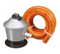 Regulador de gas + Manguera de butano 1,5 m con 2 Abrazaderas, Kit Alcachofa de bombona de gas con Mangura y abrazaderas