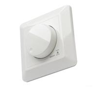 Regulador de intensidad empotrable, 3 - 150 W, LED, sin parpadeo | Tecnología de sección de fase, luz sin parpadeos, 0-100% brillo, 86 x 86 mm tamaño estándar, diseño blanco