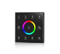 Regulador de intensidad LED táctil de 12-24 V, color único, temperatura de color, PWM, voltaje constante, panel 2,4 G, panel RGB/RGBW T4(T1 1 monochrome vertical stripe panel white)