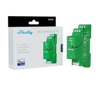 Regulador de intensidad Shelly Wave Pro 2PM, Z-Wave, 2 canales, LED/halógeno, control mediante aplicación