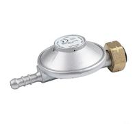 Regulador de presión 30 mbar G1/4-LH para bombonas de gas, regulador de presión con válvula de seguridad para barbacoa y cocina al aire libre, carcasa de metal resistente, presión de salida estable
