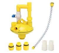 Regulador de presión de Agua para de bebederos avícolas, válvula Reductora Ajustable con Tubo Transparente para visualizar el Nivel de Agua, Control automático de presión (Tubo Rectangular)