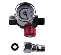 Regulador de presión de aire comprimido de 1/4 con manómetro para herramientas de compresor de aire, válvula de control ajustable, eliminación de humedad 0,5-8,5 bar