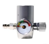 Regulador de presión de gas 3-8 UNF calibre 2000psi conector macho de 8 mm para tanques de GLP uso al aire libre acabado plateado
