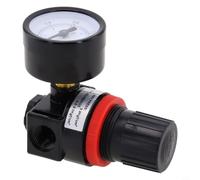 Regulador de presión neumático 1/4 NPT filtro compresor de aire con manómetro - Separador de agua trampa de humedad para herramientas de aire 0.5-8.5 bar control