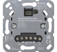 Regulador de temperatura ambiente para montaje empotrado, modelo S3000, con conexión para sensor, 230V, 1 unidad.