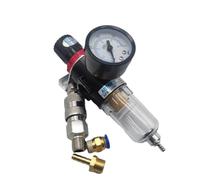 Regulador filtro aire neumático AFR2000 G1/4 manómetro válvula control flujo drenaje del compresor controlador velocidad(Afr2000 Add Pc6mm,Copper)