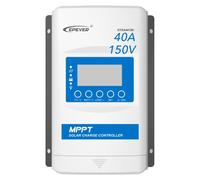 Regulador MPPT para paneles solares, 40A, 12/24/36/48V, voltaje máximo de los paneles solares: 150V, con pantalla LCD