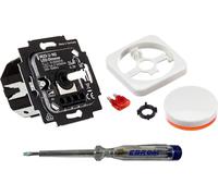 Regulador rotatorio LED con potenciómetro, color blanco alpino reflectante, incluye detector de fase