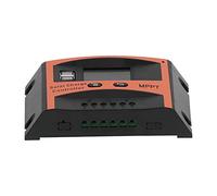 Regulador Solar Controlador de Carga MPPT 12V / 24V, Puerto Dual USB, Panel Fotovoltaico, Compacto y Resistente - Alta Eficiencia, Protección Inteligente, Uso Versátil Para Siste (40A)