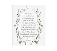 REIUAFWYGV Ephesians 3-20 Canvas Art Print Glory to God Who Can Do Far More Wall Decor for Living Room Bedroom Office(Unframed,12x18inch(30x45cm))