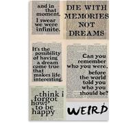 REIUAFWYGV Inspirational Book Page Quote Poster Vintage Decor Home Classroom Dorm Canvas Print Wall-Art(Framed,16x24inch(40x60cm))