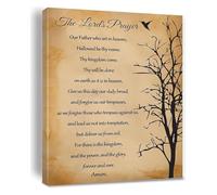 REIUAFWYGV Our Father The Lords Prayer Canvas Wall-Art Print for Office Decor(Unframed,12x18inch(30x45cm))