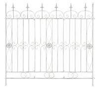 Reja de jardín mangold en metal blanco antiguo 1x124x116 cm