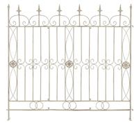 Reja de jardín mangold en metal crema antiguo 1x124x116 cm