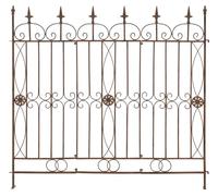 Reja de jardín mangold en metal marrón antiguo 1x124x116 cm