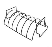 Rejilla Asador para acero 2-en-1 para Costillas y Pollo Rejilla | Dimensiones 35x20x11cm, negro mate, compatible hornos estándar, flujo optimizado, cocción pareja