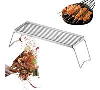 Rejilla Barbacoa Rejilla Asador Plegable BBQ | Estante Portátil De Acero Inoxidable Para Parrilla Y Fogón De Senderismo Jardín Reuniones Carnes Verduras