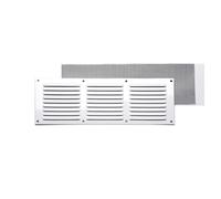 Rejilla c/ mosquitera blanca 10 x 30 cm