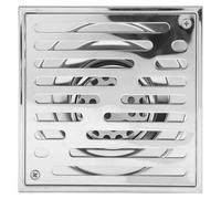 Rejilla cuadrada de acero inoxidable para ducha con sistema de cierre antiolor, 150x150 mm