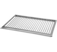 Rejilla de acero inoxidable de alta calidad, 60,5 x 44,5 cm, con marco, para parrilla de gas Weber. Barras de acero inoxidable V2A de 6 mm. Parrilla rectangular. También disponible: braseros, chimenea