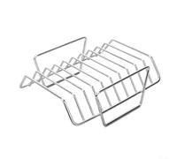 Rejilla de acero inoxidable para barbacoa a la parrilla, costillas de cerdo, muslos de pollo, soporte para parrilla de carbón a gas al aire libre, 20 x 33 cm