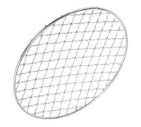 Rejilla de Barbacoa Redonda de Acero Inoxidable, Reutilizable y Portátil | Malla de Alambre Plata, Fácil de Limpiar y Resistente a Daños, para Cocinar al Vapor y Exterior