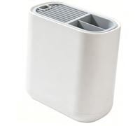 Rejilla de Drenaje con Soporte para Palillos de Cuchilla Compacta de Plástico para Cocina, Organizador de Utensilios Multifuncional para Almacenamiento en la Encimera, 8,7x8,4x4,8 Pulgadas,