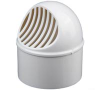 Rejilla de escape exterior resistente a la intemperie con mosquitera, tapa de conducto de ventilación de PVC para cocina y baño, espiga macho de 100 mm