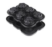 Rejilla de la bandeja 6 del cubito de hielo del silicón del diamante de 3D Rose reutilizable for el uso diario del partido,For Home Kitchen Use(U3-LLMG)