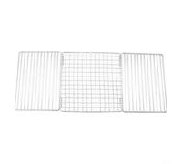 Rejilla de malla resistente para barbacoa, 50 x 20 cm, diseño plegable | Diseño plegable, incluye bolsa de transporte, tamaño de 50 x 20 cm, construcción de acero inoxidable
