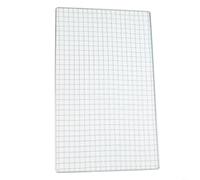 Rejilla de parrilla de hierro galvanizado para parrilla, pescado, carne, verduras, diseño cuadrado, calor uniforme, blanco plateado, varios tamaños para interiores y exteriores, patio trasero (40 x 25