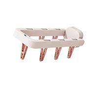 Rejilla de secado de calcetines plegable montada en la pared con siete clips y HIPS para lavandería, almacenamiento en balcón, soporte para secado de artículos pequeños, colgador de ropa interior,