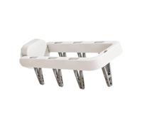 Rejilla de secado de calcetines plegable montada en la pared con siete clips y HIPS para lavandería, almacenamiento en balcón, soporte para secado de artículos pequeños, colgador de ropa interior,