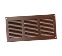 Rejilla de ventilación de 300 x 150 mm con mosquitera, Rejillas de ventilación de Metal, Acero, Color marrón