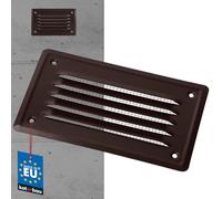 Rejilla de ventilación KOTARBAU® 165x100 mm Rejilla de Escape atornillable Ventilación de Chimenea lacada Rejilla Protectora contra Insectos marrón Resistente a la corrosión