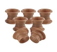 Rejilla de ventilación para puerta, plástico, diámetro de 40 mm, color marrón claro