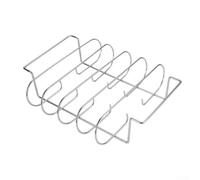 Rejilla para Costillas Antiadherente para acero Inoxidable para soporte Carne Res Asador Barbacoa Horno 26x31.5cm(Primary colour)